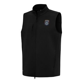 Men's Antigua Black San Diego FC Demand Full-Zip Vest