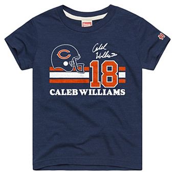 Youth Homage Caleb Williams Navy Chicago Bears Remix Signature Tri-Blend T-Shirt