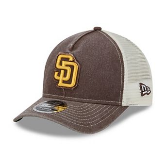Men's New Era Brown San Diego Padres Fan 9FORTY A-Frame Trucker Adjustable Hat
