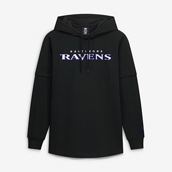 Men's New Era Black Baltimore Ravens Functional Fandom Twofer Hoodie