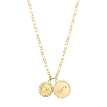 LUV AJ Kansas City Chiefs Double Coin Logo Necklace