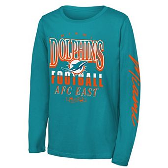 Youth Outerstuff Aqua Miami Dolphins Real Ones Long Sleeve T-Shirt