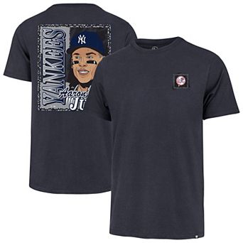 Men's '47 Aaron Judge Navy New York Yankees Two-Sided Graphic T-Shirt