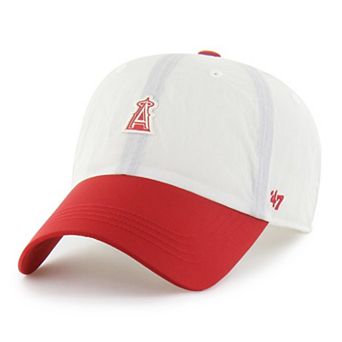 Unisex '47 White/Red Los Angeles Angels Modernia Clean Up Adjustable Hat