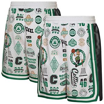 Youth Outerstuff White Boston Celtics Ball Hog Dazzle Basketball Short