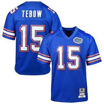 Youth Mitchell & Ness Tim Tebow Royal Florida Gators Throwback Football Jersey