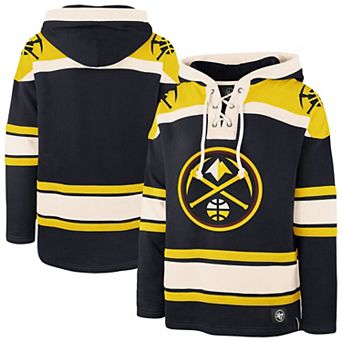 Men's '47 Navy Denver Nuggets Superior Lacer Hoodie