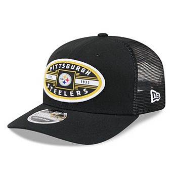Men's New Era Black Pittsburgh Steelers Collegiate 9SEVENTY Trucker Hat