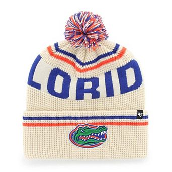 Unisex '47 Cream Florida Gators Quattrle Waffle Cuffed Knit Hat with Pom