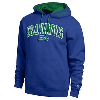 Men's Champion Royal/Green Seattle Seahawks Contrast Hoodie