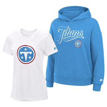 Women's Starter Navy/Light Blue Tennessee Titans Hoodie & T-Shirt Combo Pack