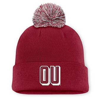Unisex Nike Crimson Oklahoma Sooners Letter Mascot Knit Hat with Pom
