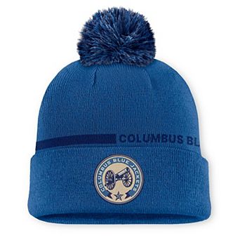 Men's Fanatics Blue Columbus Blue Jackets Authentic Pro Alternate Cuffed Knit Hat with Pom