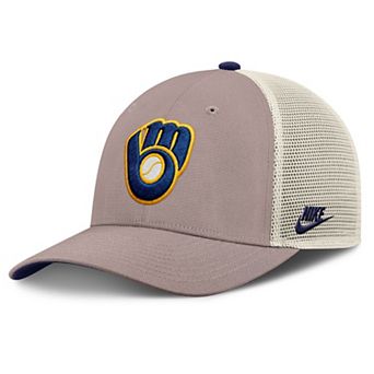 Men's Nike Khaki Milwaukee Brewers Rise Adjustable Trucker Hat