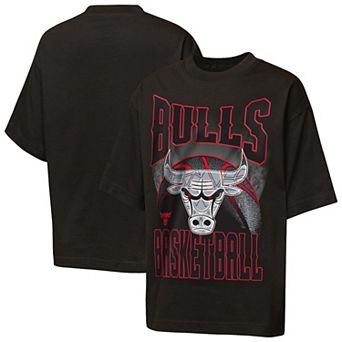 Youth Outerstuff Black Chicago Bulls Ballin Rockers Oversized Fashion T-Shirt