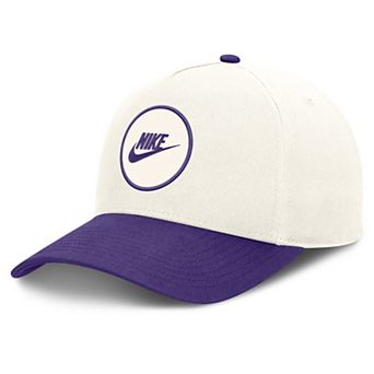 Unisex Nike White/Purple LSU Tigers Rise Side Logo A-Frame Adjustable Hat