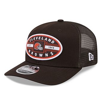 Men's New Era Brown Cleveland Browns Collegiate 9SEVENTY Trucker Hat