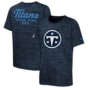 Youth Nike Navy Tennessee Titans 2026 Rivalries Collection Sideline Velocity T-Shirt