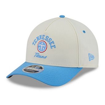 Men's New Era Cream/Light Blue Tennessee Titans Arch 9FORTY A-Frame M-Crown Adjustable Hat