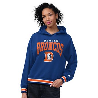 Women's Starter Royal Denver Broncos Vintage Home Plate Hoodie