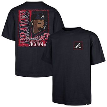 Men's '47 Ronald Acu̱a Jr. Navy Atlanta Braves Profile Foundation T-Shirt