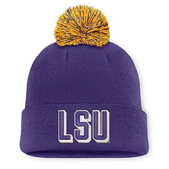 Unisex Nike Purple LSU Tigers Letter Mascot Knit Hat with Pom