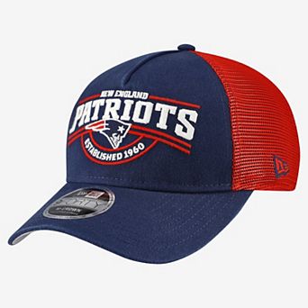 Men's New Era Navy New England Patriots 9FORTY A-Frame Adjustable Hat