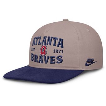 Men's Nike Light Brown/Royal Atlanta Braves Pro A-Frame Adjustable Hat