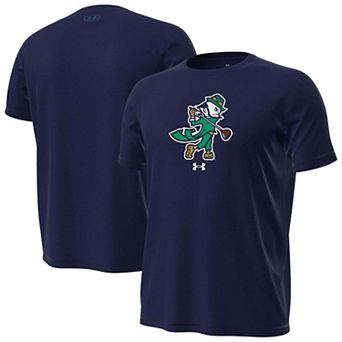 Men's Under Armour Navy Notre Dame Fighting Irish Golf Leprechaun Core Tech Stretch T-Shirt