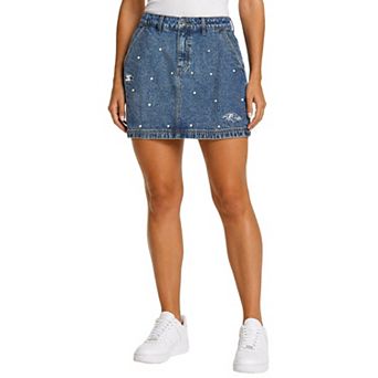 Women's Starter Denim Baltimore Ravens Pearl Icon Skirt
