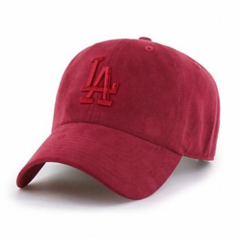 Unisex '47 Red Los Angeles Dodgers Fall Feelings Ballpark Suede Clean Up Hat