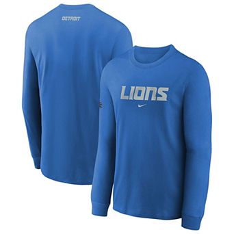 Youth Nike Blue Detroit Lions 2026 Rivalries Collection Max90 Long Sleeve T-Shirt