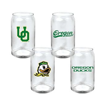 Indigo Falls Oregon Ducks Core Collectors Glass Can 4-Pack Set