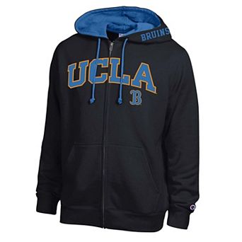 Men's Champion Black UCLA Bruins Arch Logo Full-Zip Fleece Hoodie