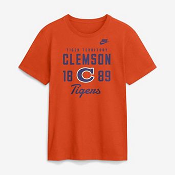 Men's Nike Orange Clemson Tigers Legacy Stacked Established T-Shirt