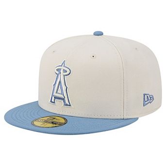 Men's New Era Cream/Light Blue Los Angeles Angels Color Pack 59FIFTY Fitted Hat