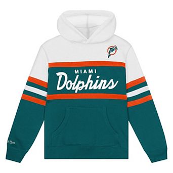 Toddler Mitchell & Ness Aqua Miami Dolphins Head Coach Hoodie