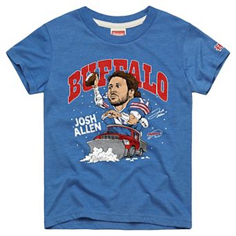 Youth Homage Josh Allen Royal Buffalo Bills Caricature T-Shirt