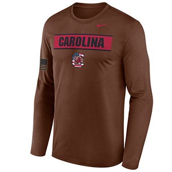 Men's Nike Brown South Carolina Gamecocks 2026 Military Appreciation Dri-FIT Long Sleeve T-Shirt