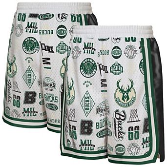 Youth Outerstuff White Milwaukee Bucks Ball Hog Dazzle Basketball Short
