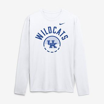 Men's Nike White Kentucky Wildcats 2026 Courtside Basketball Shootaround Legend Dri-FIT Long Sleeve T-Shirt