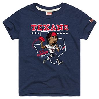 Youth Homage C.J. Stroud Navy Houston Texans Caricature T-Shirt