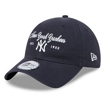 Women's New Era Navy New York Yankees Script Casual Classic Adjustable Hat
