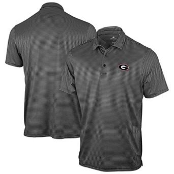 Men's Antigua Black Georgia Bulldogs Eager Polo