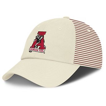 Men's Nike White Alabama Crimson Tide Vault Logo Striped Club Adjustable Hat