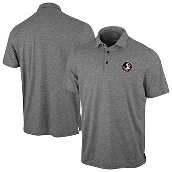 Men's Antigua Heather Gray Florida State Seminoles Static Polo