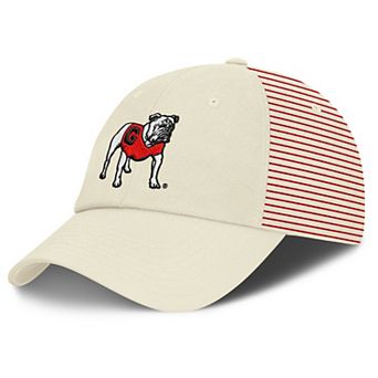 Men's Nike White Georgia Bulldogs Vault Logo Striped Club Adjustable Hat
