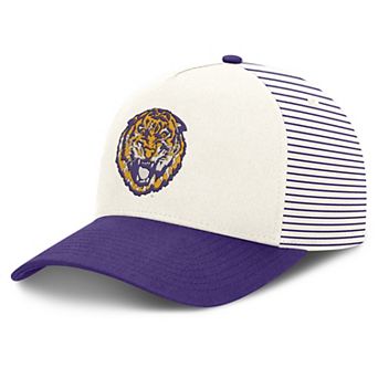 Unisex Nike White/Purple LSU Tigers Vault Striped A-Frame Rise Adjustable Hat