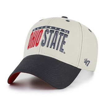 Unisex '47 Gray/Black Ohio State Buckeyes Half Block Text MVP Adjustable Hat
