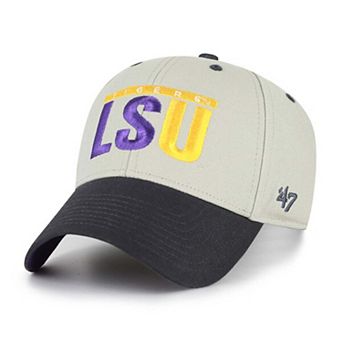 Unisex '47 Gray/Black LSU Tigers Half Block Text MVP Adjustable Hat